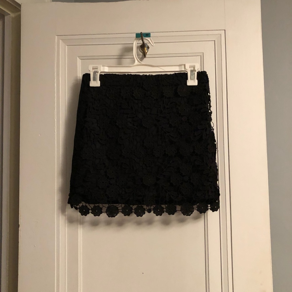 Black mini skirt